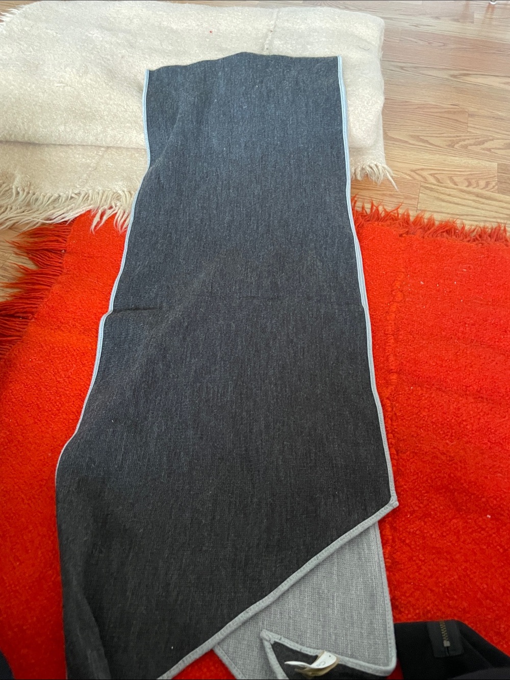 Calvin Klein two tone scarf gray and light gray